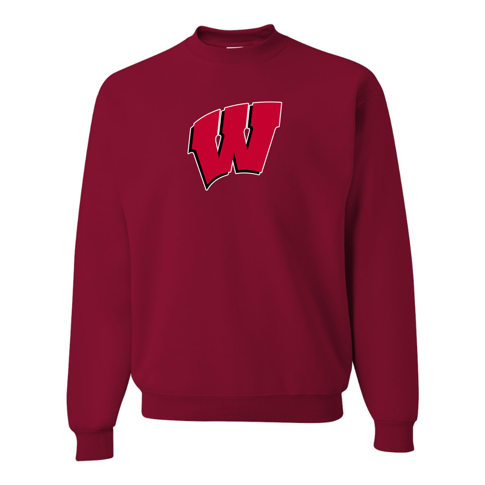 Men's Wisconsin Badgers JERZEES NuBlend Crewneck Sweatshirt